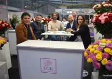 Oscar Valent Roses, Pedro of Worldwide Cargo, Alejandro Henao the Flower Co with Maria Diaz, Mauricio Ospina and Ana Lucia Andrade from EQR